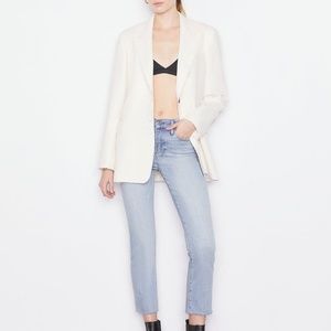 FRAME LE HIGH JEANS STRAIGHT LEG IN COLOR ALEMANY SIZE 25